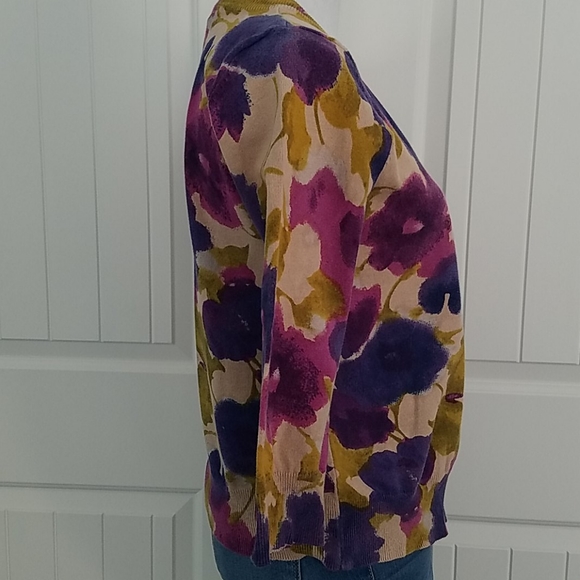 Colorful Floral Cardigan Med - Picture 5 of 13